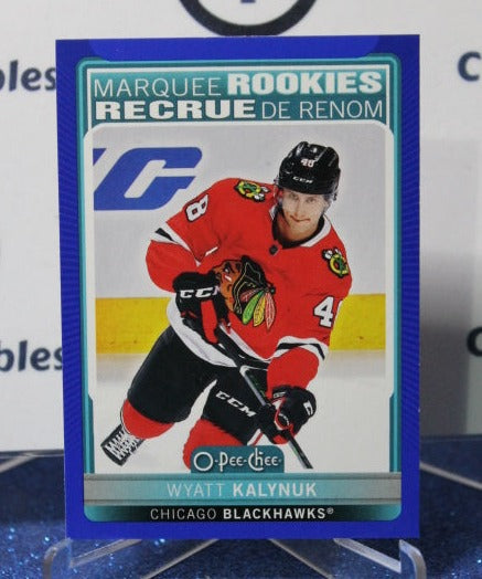 2021-22 O-PEE-CHEE WYATT KALNUK # 523 MARQUEE ROOKIES BLUE EDMONTON OILERS HOCKEY CARD