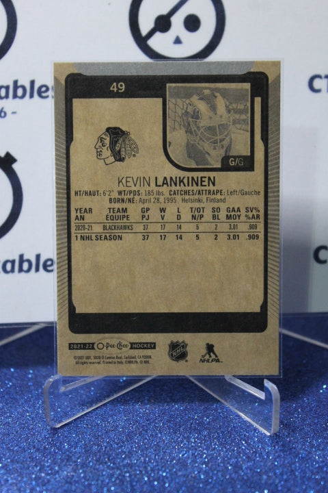 2021-22 O-PEE-CHEE KEVIN LANKINEN # 49 CHICAGO BLACKHAWKS HOCKEY CARD