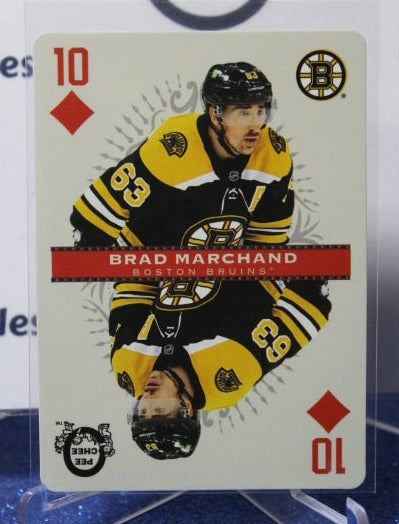 2021-22 O-PEE-CHEE BRAD MARCHAND TEN OF DIAMONDS BOSTON BRUINS HOCKEY CARD