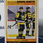 2021-22 O-PEE-CHEE SIDNEY CROSBY # 594 SEASON HIGHLIGHTS PITTSBURGH PENGUINS NHL HOCKEY CARD