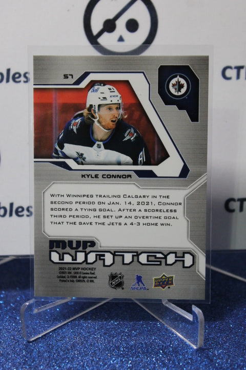 2021-22 UPPER DECK KYLE CONNOR # 57 MVP WATCH WINNIPRG JETS HOCKEY CARD