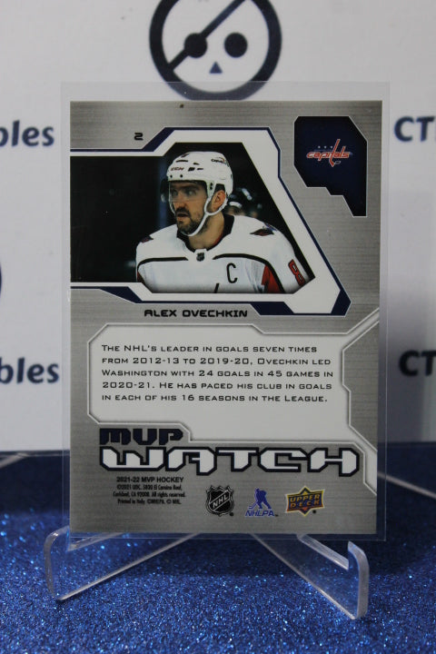 2021-22 UPPER DECK ALEX OVECHKIN # 2 MVP WATCH WASHINGTON CAPITALS HOCKEY CARD