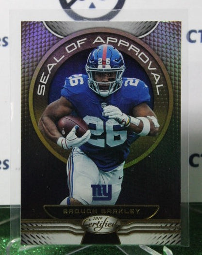 2019 PANINI CERTIFIED SAQUON BARKLEY # SA-SB SEAL OF APPROVAL NFL NEW YORK GIANTS GRIDIRON  CARD