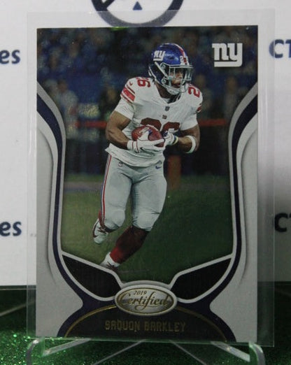 2019 PANINI CERTIFIED SAQUON BARKLEY # 55 NFL NEW YORK GIANTS GRIDIRON  CARD