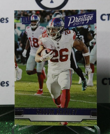 2019 PANINI PRESTIGE SAQUON BARKLEY # 1 NFL NEW YORK GIANTS GRIDIRON  CARD