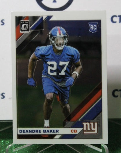 2019 PANINI DONRUSS OPTIC DEANDRE BAKER # 114 ROOKIE NFL NEW YORK GIANTS GRIDIRON  CARD