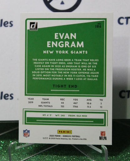 2020 PANINI DONRUSS EVAN ENGRAM # 186 NFL NEW YORK GIANTS GRIDIRON  CARD