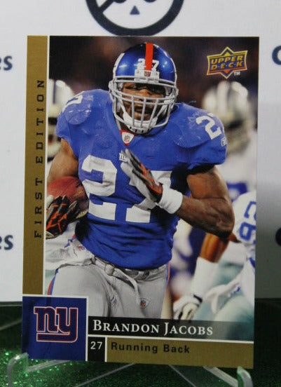 2009 UPPER DECK BRANDON JACOBS # 98 GOLD  NFL NEW YORK GIANTS GRIDIRON  CARD
