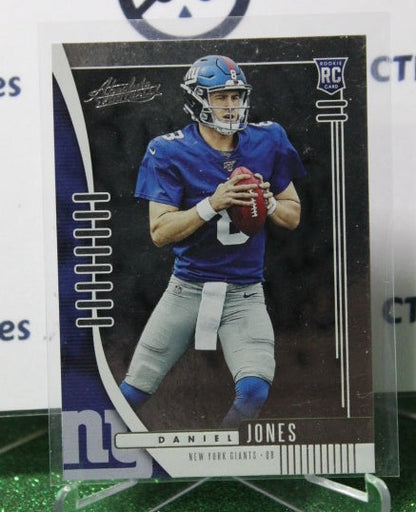 2019 PANINI ABSOLUTE DANIEL JONES # 107 ROOKIE  NFL NEW YORK GIANTS GRIDIRON  CARD