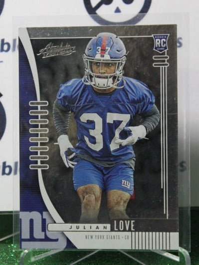 2019 PANINI ABSOLUTE JULIAN LOVE # 176 ROOKIE  NFL NEW YORK GIANTS GRIDIRON  CARD