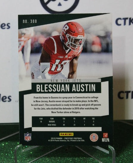 2019 PANINI PRESTIGE BLESSUAN AUSTIN # 300 ROOKIE NFL NEW YORK  JETS GRIDIRON  CARD