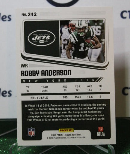 2018 PANINI SCORE ROBBY ANDERSON # 242 NFL NEW YORK  JETS GRIDIRON  CARD