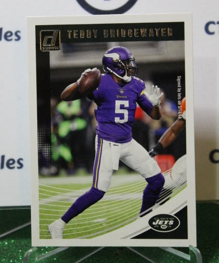 2018 PANINI DONRUSS  TEDDY BRIDGEWATER  # 54 NFL NEW YORK  JETS GRIDIRON  CARD