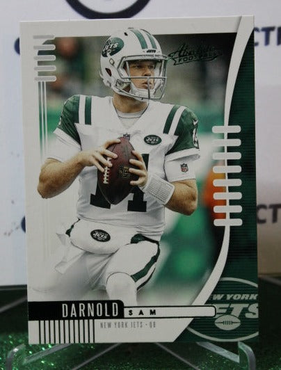 2019 PANINI ABSOLUTE  SAM DARNOLD # 10  GREEN NFL NEW YORK  JETS GRIDIRON  CARD