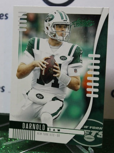2019 PANINI ABSOLUTE  SAM DARNOLD # 10  GREEN NFL NEW YORK  JETS GRIDIRON  CARD