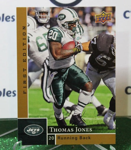 2009 UPPER DECK THOMAS JONES # 103 GOLD NFL NEW YORK  JETS GRIDIRON  CARD