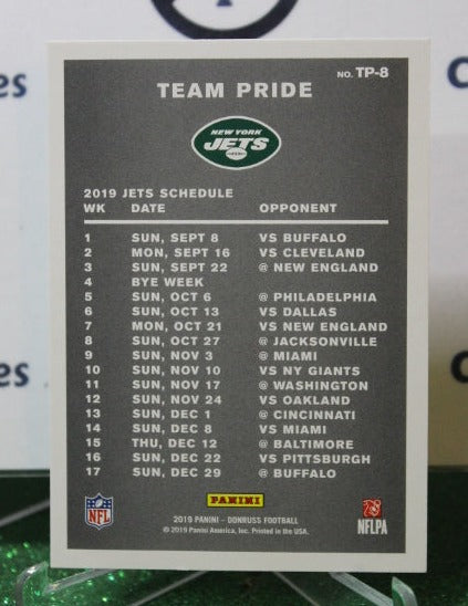 2019 PANINI DONRUSS TEAM PRIDE #  TP-8 NFL NEW YORK  JETS GRIDIRON  CARD