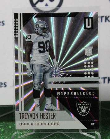 2018 PANINI UNPARALLELED TREYVON HESTER # 156 SHINE NFL OAKLAND RAIDERS GRIDIRON  CARD