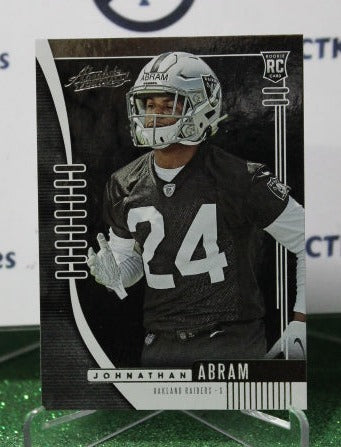 2019 PANINI ABSOLUTE JOHNATHAN ABRAM # 182 ROOKIE NFL OAKLAND RAIDERS GRIDIRON  CARD