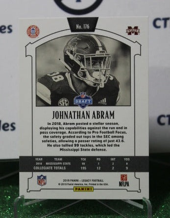 2019 PANINI LEGACY JOHNATHAN ABRAM # 176 ROOKIE NFL OAKLAND RAIDERS GRIDIRON  CARD