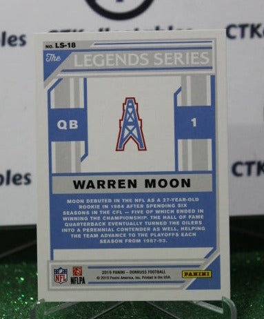 2019 PANINI DONRUSS WARREN MOON # LS-18 LEGENDS SERIES NFL HOUSTON OILERS GRIDIRON  CARD