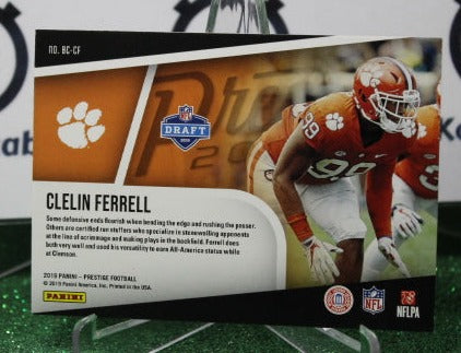 2019 PANINI PRESTIGE CLELIN FERRELL # BC-CF ROOKIE BLUE-CHIP RECRUITS NFL OAKLAND RAIDERS GRIDIRON  CARD