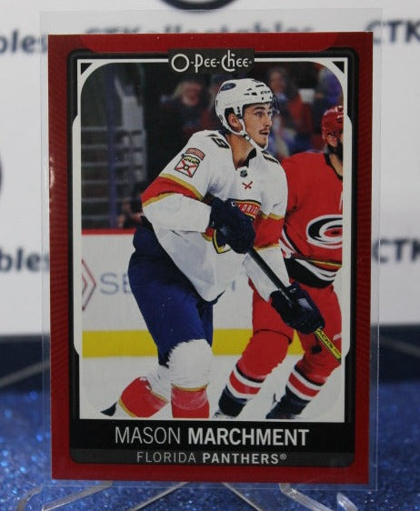 2021-22 O-PEE-CHEE MASON MARCHMENT # 342 RED PARALLEL FLORIDA PANTHERS NHL HOCKEY CARD