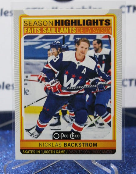 2021-22 O-PEE-CHEE SEASON HIGHLIGHTS NICKLAS BACKSTROM # 598 WASHINGTON CAPITALS NHL HOCKEY CARD