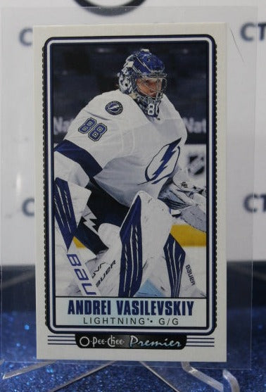 2021-22 O-PEE-CHEE PREMIER ANDREI VASILEVSKIY # P-14 TALLBOYS GOALTENDER  NHL TAMPA BAY LIGHTNINGS HOCKEY CARD