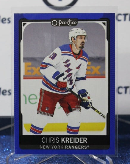 2021-22 O-PEE-CHEE CHRIS KREIDER # 41 BLUE PARALLEL NEW YORK RANGERS  NHL HOCKEY CARD
