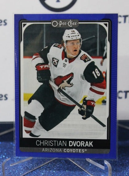 2021-22 O-PEE-CHEE CHRISTIAN DVORAK # 365 BLUE PARALLEL ARIZONA COYOTES NHL HOCKEY TRADING CARD