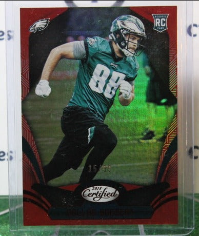 2018 PANINI CERTIFIED DALLES GOEDERT # 142  RED ROOKIE 15/99 NFL PHILADELPHIA EAGLES GRIDIRON  CARD