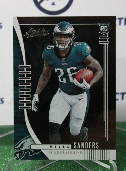 2019 PANINI ABSOLUTE MILES SANDERS # 130 ROOKIE NFL PHILADELPHIA EAGLES GRIDIRON  CARD