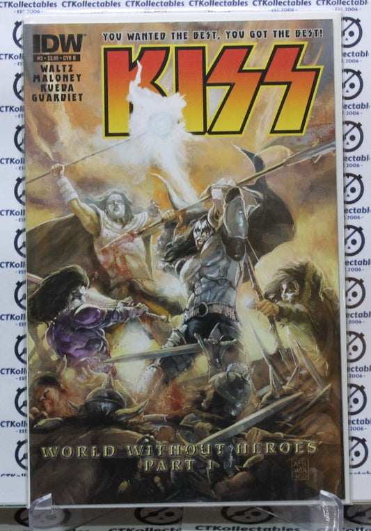 KISS # 3 WORLD WITHOUT HEROES PART 1 VARIANT B COVER NM/VF IDW COMIC 2012
