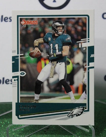 2020 PANINI DONRUSS CARSON WENTZ # 205 NFL PHILADELPHIA EAGLES GRIDIRON  CARD