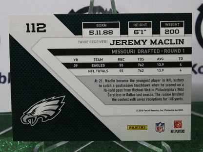 2010 PANINI THREADS JEREMY MACLIN # 112 NFL PHILADELPHIA EAGLES GRIDIRON  CARD
