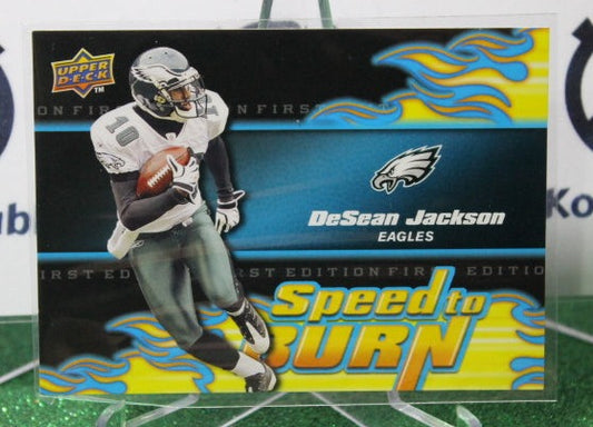 2009 UPPER DECK DeSEAN JACKSON # SB-17 SPEED TO BURN NFL PHILADELPHIA EAGLES GRIDIRON  CARD