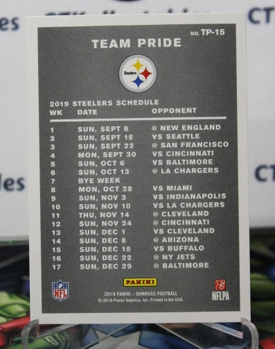 2019 PANINI DONRUSS TEAM PRIDE # TP-15 NFL PITTSBURGH STEELERS GRIDIRON  CARD