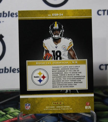 2019 PANINI DONRUSS DIONTAE JOHNSON # ESR-24  ROOKIE NFL PITTSBURGH STEELERS GRIDIRON  CARD
