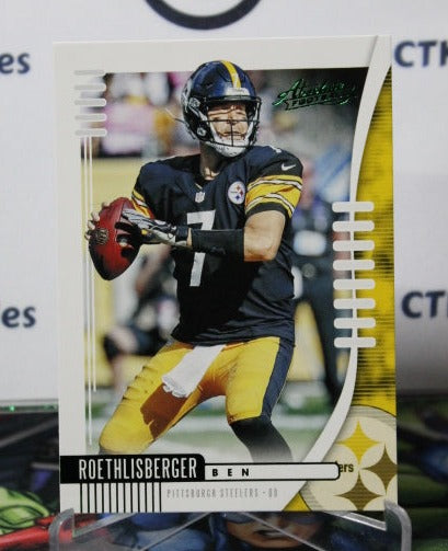 2019 PANINI ABSOLUTE BEN ROETHLISBERGER # 16 GREEN NFL PITTSBURGH STEELERS GRIDIRON  CARD