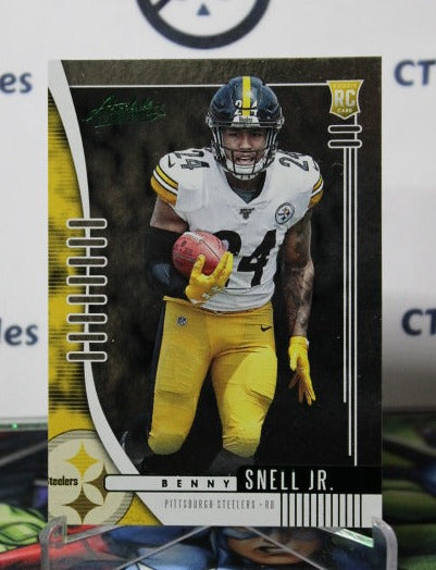 2019 PANINI ABSOLUTE BENNY SNELL JR.  # 104 ROOKIE GREEN  NFL PITTSBURGH STEELERS GRIDIRON  CARD