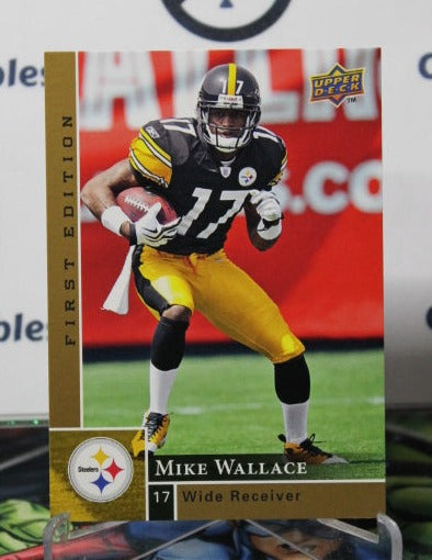 2009 UPPER DECK MIKE WALLACE # 154 GOLD NFL PITTSBURGH STEELERS GRIDIRON  CARD