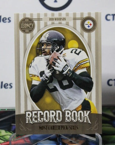 2019 PANINI LEGACY ROD WOODSON # RB-RW RECORD BOOK NFL PITTSBURGH STEELERS GRIDIRON  CARD