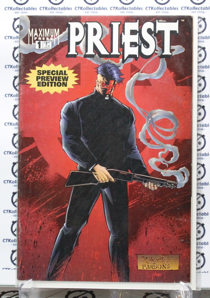 PRIEST # 1 SPECIAL PREVIEW EDITION AVENGELYNE  VF MAXIMUM PRESS FLIP COMIC BOOK