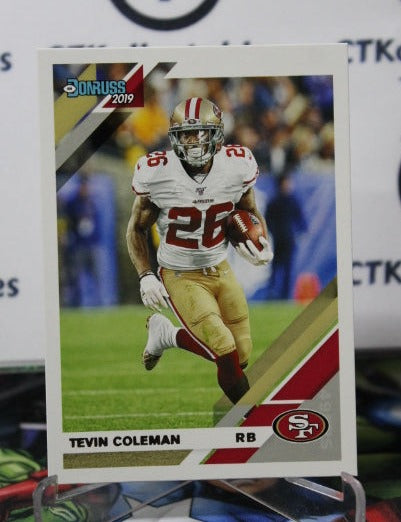 2019 PANINI DONRUSS TEVIN COLEMAN # 20 NFL SAN FRANCISCO 49ERS GRIDIRON  CARD