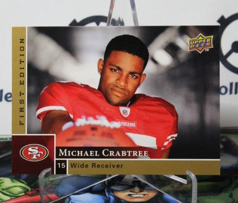 2009 UPPER DECK MICHAEL CRABTREE # 181 GOLD NFL SAN FRANCISCO 49ERS GRIDIRON  CARD