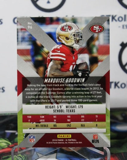 2018 PANINI XR MARQUISE GOODWIN # 96  NFL SAN FRANCISCO 49ERS GRIDIRON  CARD