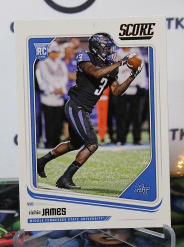2018 PANINI SCORE RICHIE JAMES # 407 DRAFT ROOKIE  NFL SAN FRANCISCO 49ERS GRIDIRON  CARD