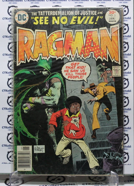 RAGMAN # 3 G/F SEE NO EVIL DC COMICS COMIC BOOK 1977