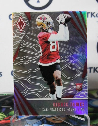 2018 PANINI PHOENIX RICHIE JAMES # 166 ROOKIE  NFL SAN FRANCISCO 49ERS GRIDIRON  CARD